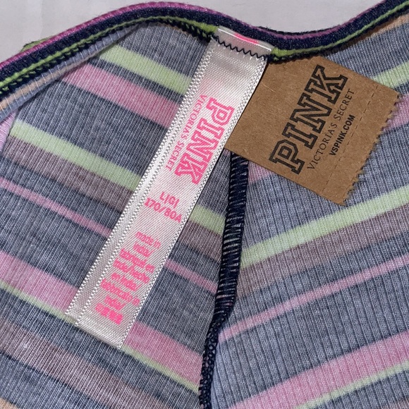 NWT PINK By Victoria Secret Panty - Stripe Print - Size L - Picture 7 of 10